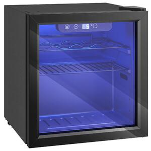 Cantinetta Vino Refrigerata 12 Bottiglie 36L Temperatura Regolabile 4-16°C con Vetro Anti UV Nero