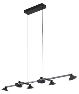 Lampada a sospensione Lucande, Steve, dimmerabile, Nero, Sala da pranzo, Metallo, Moderno