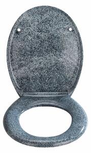 Sedile WC in granito con chiusura facilitata Premium , 45,2 x 37,6 cm Ottana - Wenko