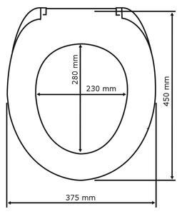 Sedile WC in granito con chiusura facilitata Premium , 45,2 x 37,6 cm Ottana - Wenko