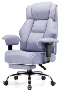 Sedia da gaming GTPLAYER, ampia sedia da ufficio in tessuto di alta qualità, sedia ergonomica per PC, sedia da scrivania regolabile e girevole con poggiapiedi