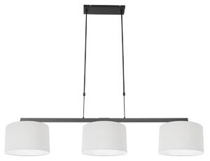 Steinhauer - lampada a sospensione - Stang - nero - lino metallo - grande lampada da tavolo da pranzo - E27 - 3461ZW