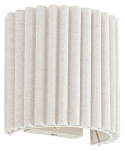 Applique da parete Lindby, Libbie, dimmerabile, Beige, Corridoio, Tessuto / Tessile