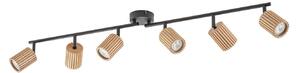 Plafoniera Lindby, Stralino, dimmerabile, Legno, Corridoio, Legno, Moderno