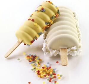 Kit 2 stampi da 8 gelati GEL04M Mini Tango in silicone mm 67x32x22h
