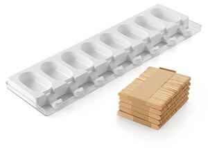 Kit 2 stampi da 8 gelati GEL01M Mini Classic in silicone mm 69x38x18h