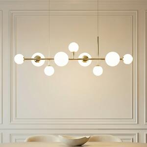 Lampada a sospensione ALDEX, Dione, dimmerabile, Dorato / Ottone, Soggiorno, Vetro, Moderno