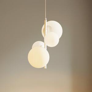 Lampada a sospensione ALDEX, Dione, dimmerabile, Bianco, Soggiorno, Vetro, Moderno