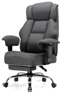 Sedia da gaming GTPLAYER, ampia sedia da ufficio in tessuto di alta qualità, sedia ergonomica per PC, sedia da scrivania regolabile e girevole con poggiapiedi