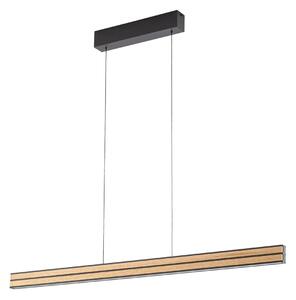 Lampada a sospensione Quitani, Lisene, dimmerabile, Legno, Sala da pranzo, Legno, Design