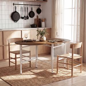 Costway Tavolo da pranzo pieghevole con ali ribaltabili per 6-8 persone, Tavolo moderno salvaspazio per cucina e soggiorno 150 cm Naturale