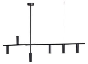 Lampada a sospensione ALDEX, Trevo 6, dimmerabile, Nero, Soggiorno, Metallo, Moderno