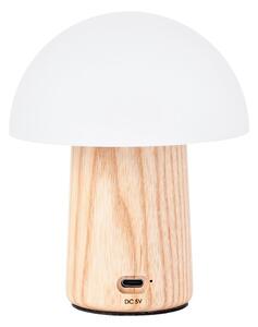 Lampada da tavolo dimmerabile in colore naturale con paralume in vetro (altezza 13 cm) Alice - Gingko
