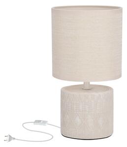 Lampada da tavolo beige con paralume in tessuto (altezza 26 cm) Dina - Candellux Lighting