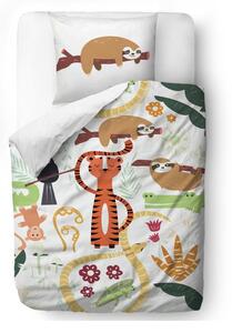 Biancheria da letto in cotone per bambini Animali della foresta pluviale, 100 x 130 cm Rainforest Animals - Butter Kings