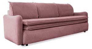 Divano letto in velluto rosa Tender Eddie - Miuform