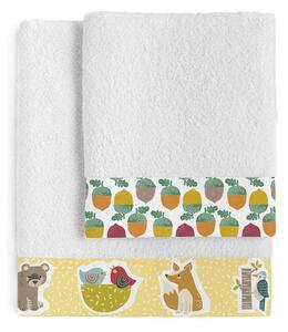 Set di asciugamani e teli da bagno in cotone bianco 2 pezzi 50x100 cm Harvestwood - Moshi Moshi