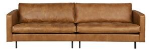 Divano marrone con rivestimento in finta pelle 277 cm Rodeo – WOOOD