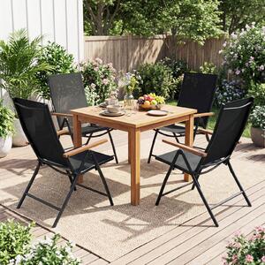 Costway Set di 2 sedie da esterno sedie pieghevoli in tessuto traspirante con schienale regolabile e braccioli, Perfette per balcone giardino terrazza