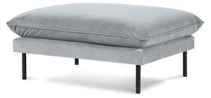 Pouf in velluto grigio chiaro , 100 x 80 cm Vienna - Cosmopolitan Design