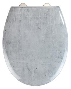Sedile per wc con chiusura facilitata Easy , 44,5 x 37 cm Concrete - Wenko