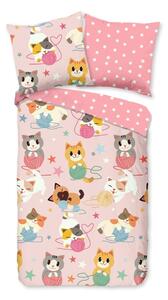 Biancheria da letto per bambini in cotone per letto singolo 140x200 cm Cats - Bonami Selection