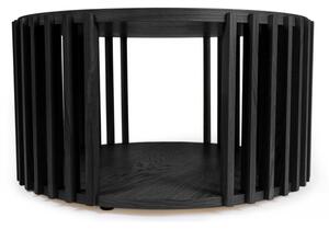 Tavolino in rovere nero , ø 83 cm Drum - Woodman