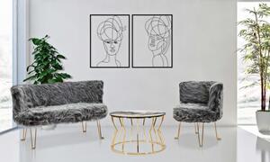 Pannello decorativo in metallo nero coppia donne