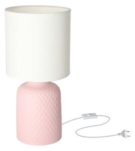 Lampada da tavolo rosa con paralume in tessuto (altezza 32 cm) Iner - Candellux Lighting