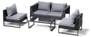 Set di mobili da giardino in rattan artificiale grigio Diamond - Bonami Essentials