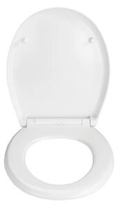 Sedile per wc bianco con chiusura facilitata , 44,5 x 37 cm Gubbio - Wenko