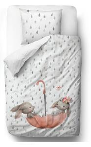 Biancheria da letto in cotone sateen per bambini Fox Bunnie, 100 x 130 cm Forest School - Butter Kings