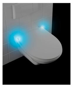 Sedile per wc bianco con luci LED e chiusura facilitata Gubbio, 44 x 36,8 cm - Wenko