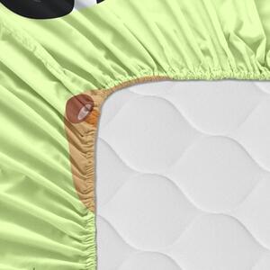 Lenzuolo di cotone elastico verde, 60 x 120 cm Wild - Mr. Fox