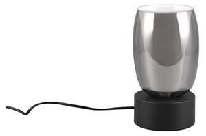 Lampada da tavolo con paralume in vetro nero e argento (altezza 24 cm) Barret - Trio Select