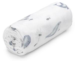 Asciugamano per bambini in mussola bianca 100x120 cm Gerda - T-TOMI