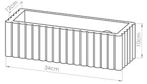 Sollux SL.1885 - Applique RIGATA 1xE27/15W/230V ceramica/bianca