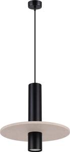 Sollux SL.1882 - Sospensione a cavo PELTA 1xGU10/10W/230V nero/crema