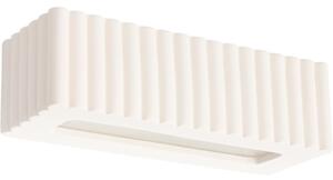 Sollux SL.1885 - Applique RIGATA 1xE27/15W/230V ceramica/bianca