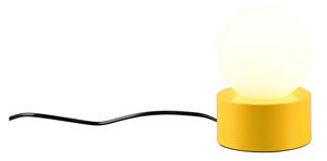 Lampada da tavolo gialla con paralume in vetro (altezza 17 cm) Countess - Trio