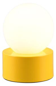Lampada da tavolo gialla con paralume in vetro (altezza 17 cm) Countess - Trio
