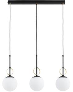 Lampadario a sospensione con cavo DORENA 3xE14/10W/230V nero/oro