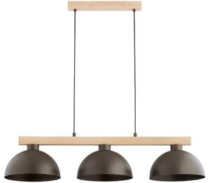 Lampadario a sospensione VERTA 3xE27/15W/230V marrone/beige