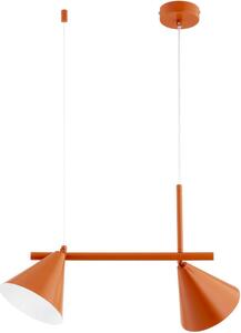 Lampadario a sospensione con cavo ZELTA 2xE27/15W/230V arancione
