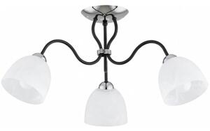 Lampadario a soffitto ARIEL 3xE27/15W/230V cromo lucido/nero
