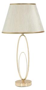Lampada da tavolo bianca con design Glam dorato Flush - Mauro Ferretti