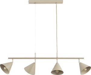 Lampadario a sospensione con cavo ZELTA 4xE27/15W/230V beige