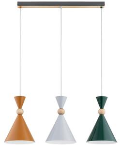 Lampada a sospensione su cavo KANDY 3xE27/15W/230V multicolore