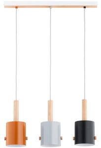Lampadario a sospensione con cavo ASLI 3xE27/15W/230V multicolore