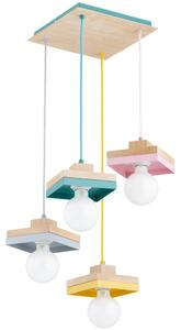 Lampadario a sospensione su cavo MIKO 3xE27/15W/230V multicolore